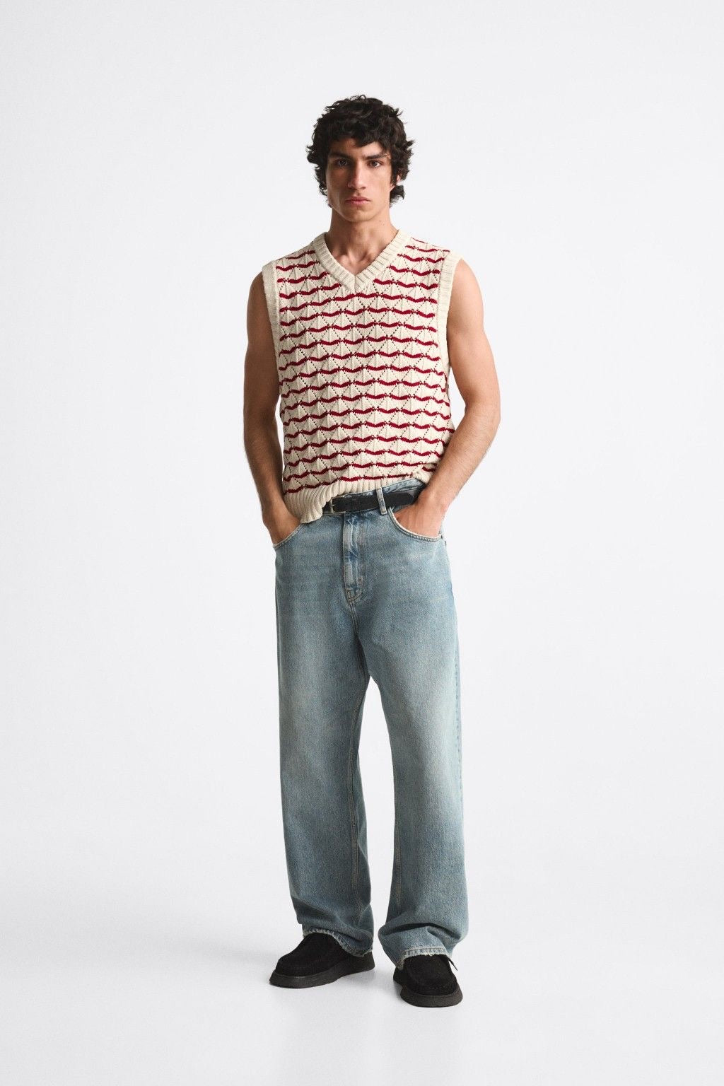 straight‑fit denim