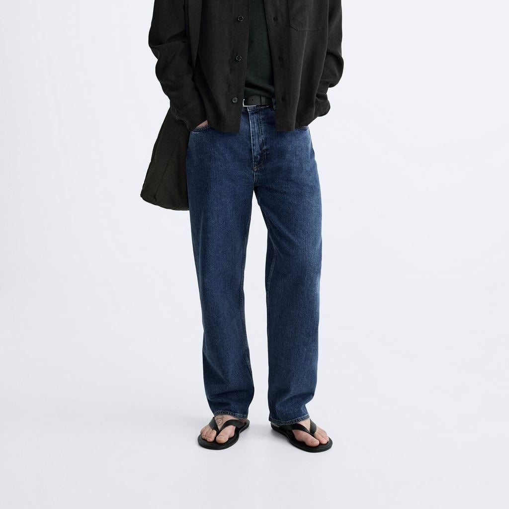 straight‑fit denim