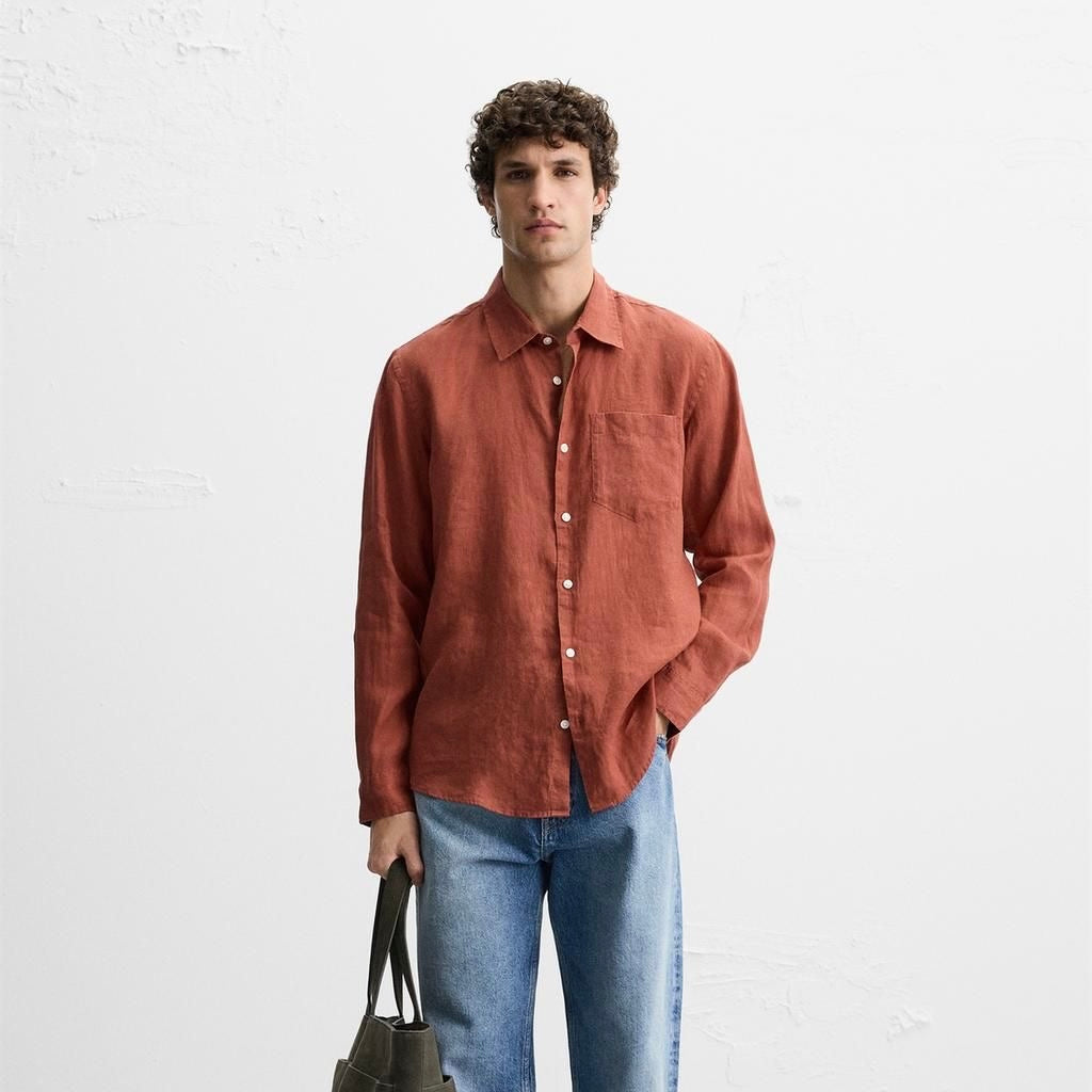 Burnt Orange Pure Linen Solid
Shirt
