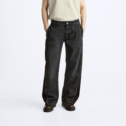 straight‑fit denim