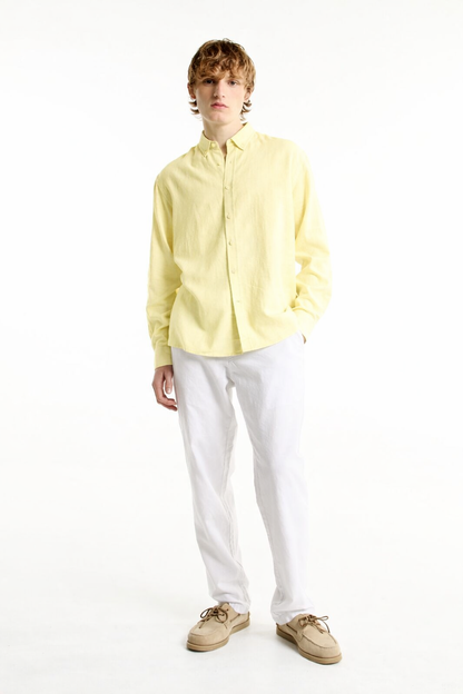 Light Yellow linen shirt