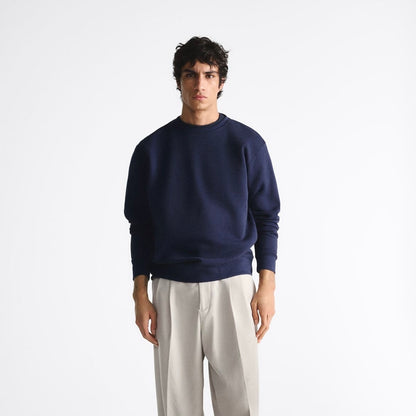 Navy blue crew neck T-shirt