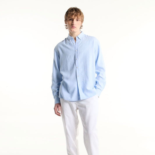 Sky blue linen shirt