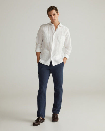 White Pure Linen Solid
Shirt