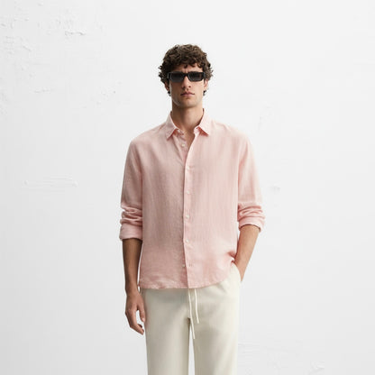 Light pink linen shirt