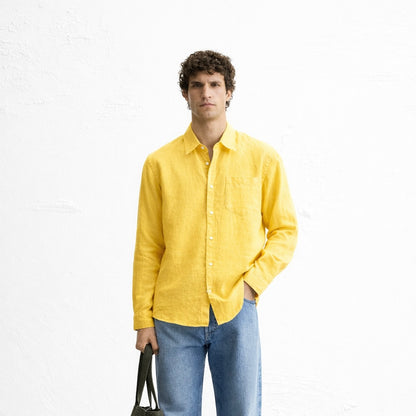 Yellow linen shirt
