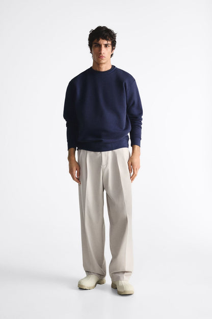 Navy blue crew neck T-shirt