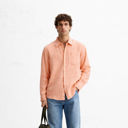 Peach linen shirt