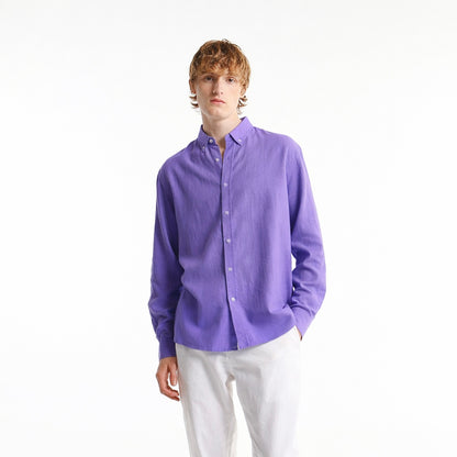 Purple linen shirt
